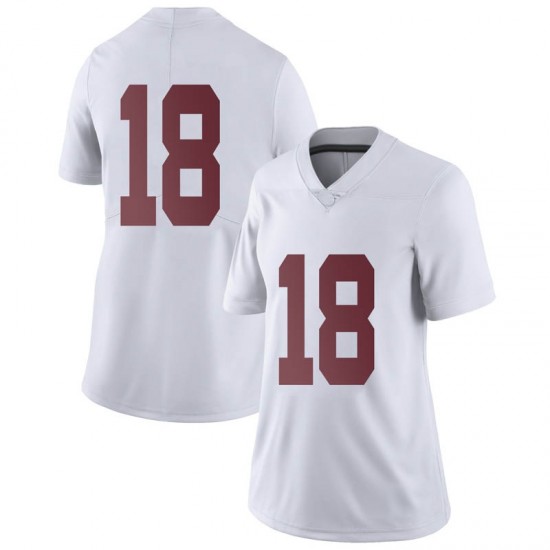 Alabama Crimson Tide Women's Slade Bolden #18 No Name White NCAA Nike Authentic Stitched College Football Jersey VG16L45ID